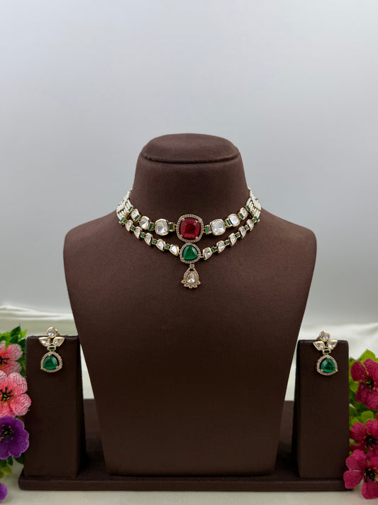 Kritika Moissanite Choker Necklace Set
