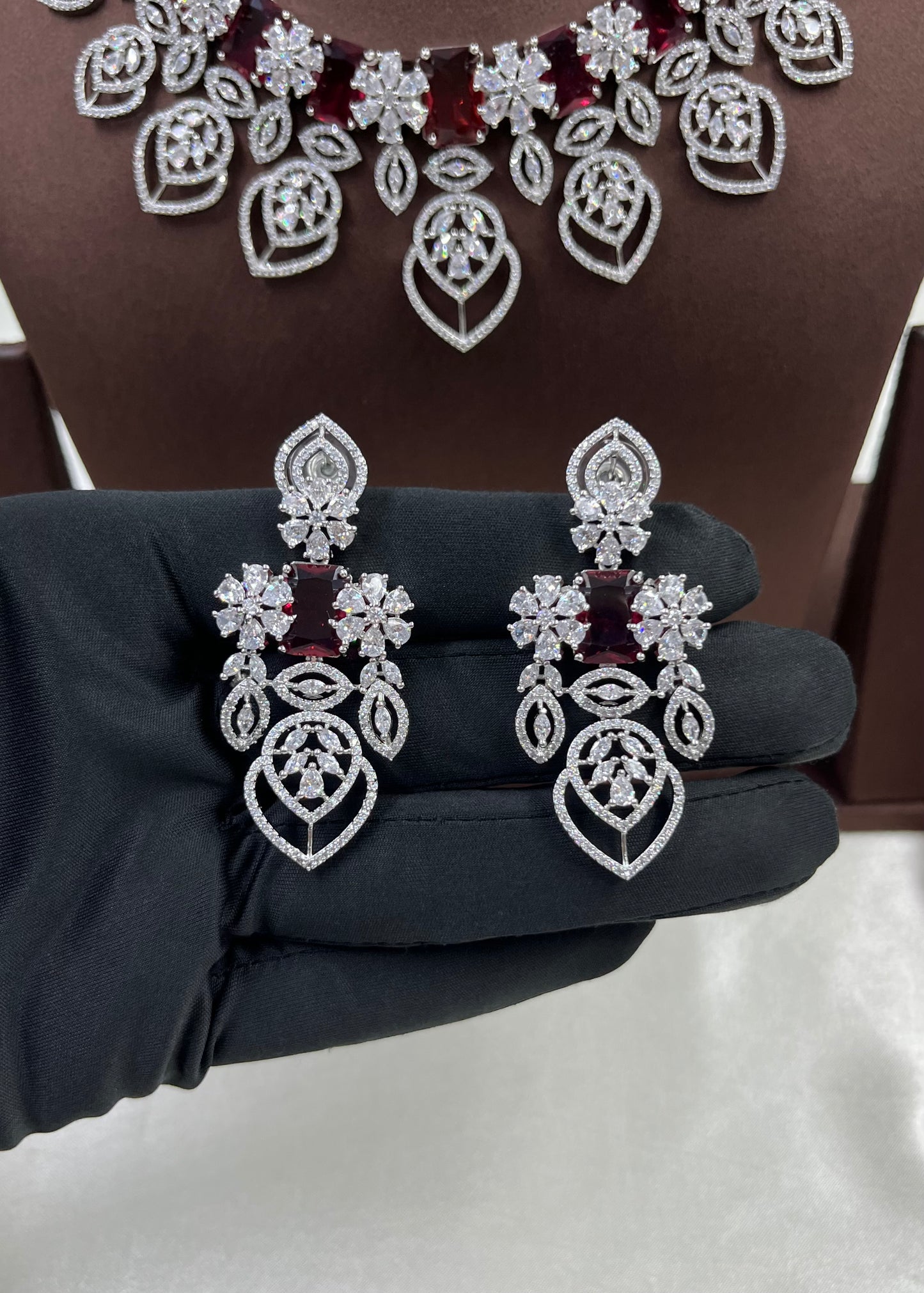 Hamsa American Diamond Necklace