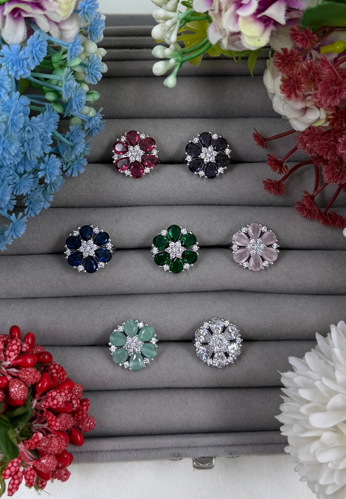 Julia American Diamond Ring (Adjustable)