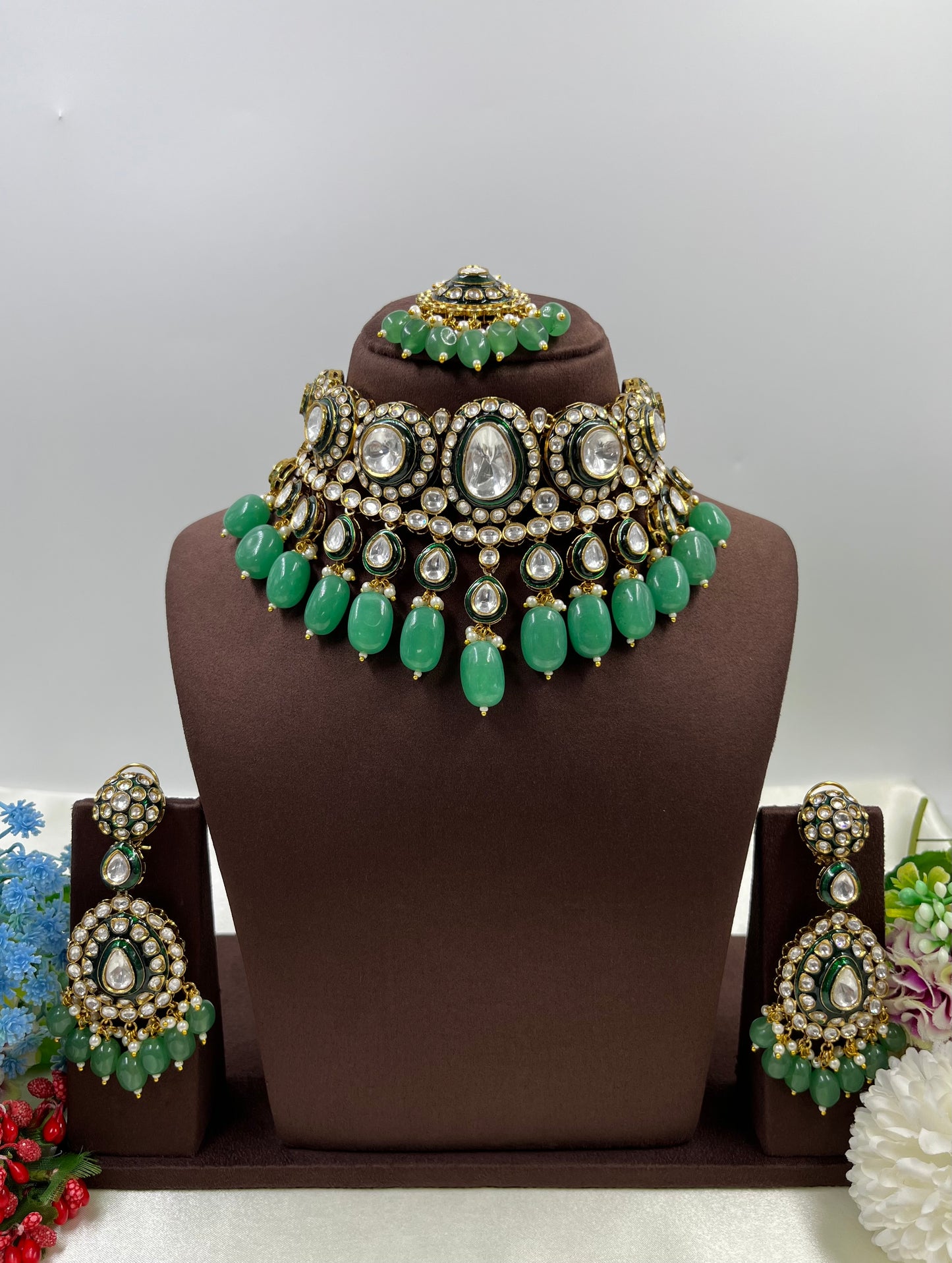 Bani Polki Kundan Choker Necklace Set