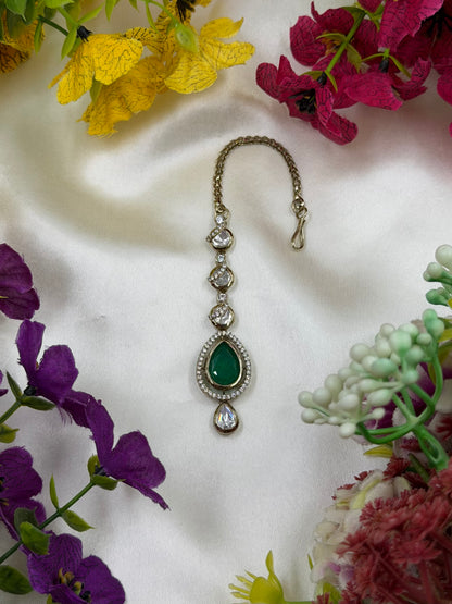 Priya Victorian Moissanite Mang Tika