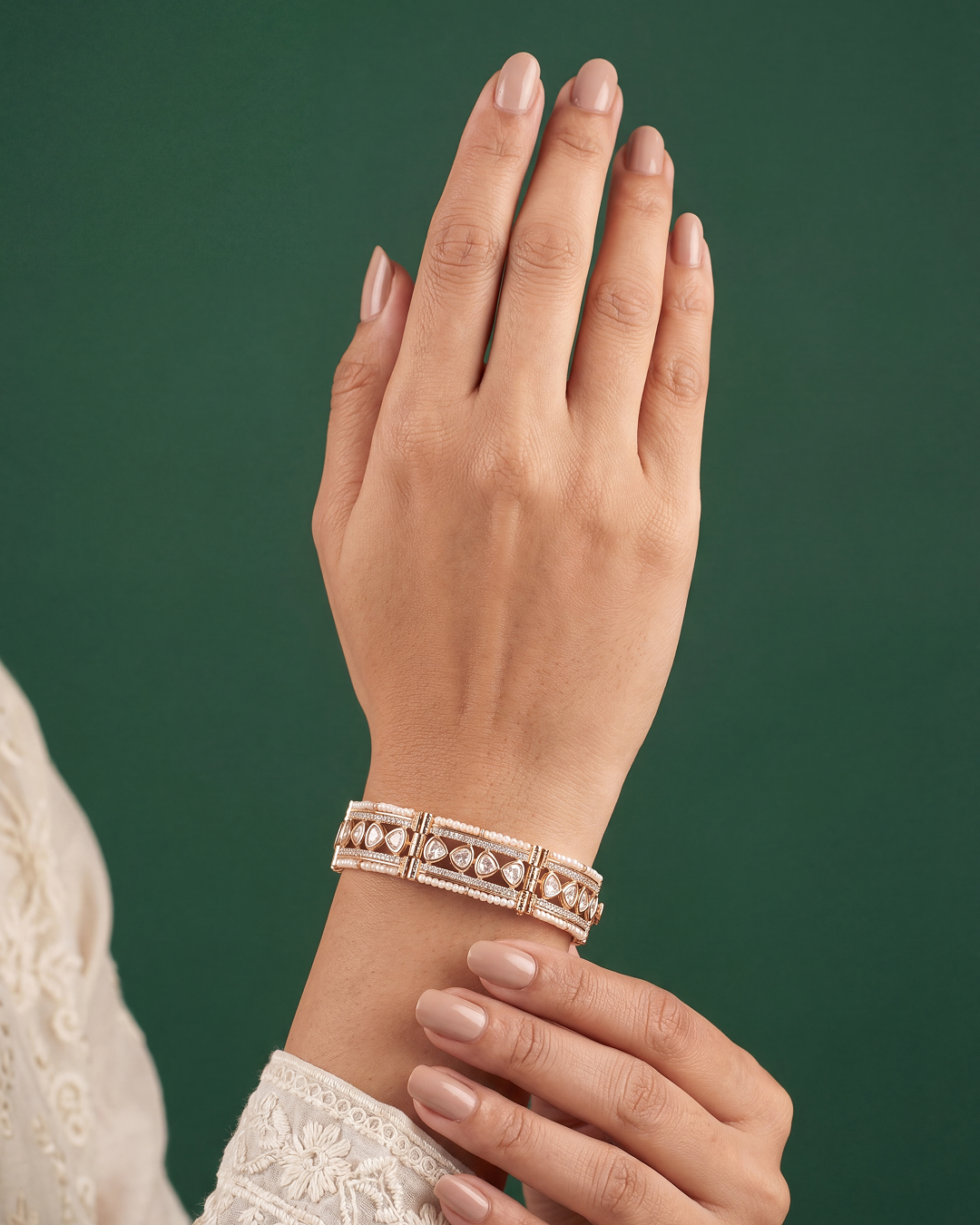 Arpita Moissanite Kundan Bracelet