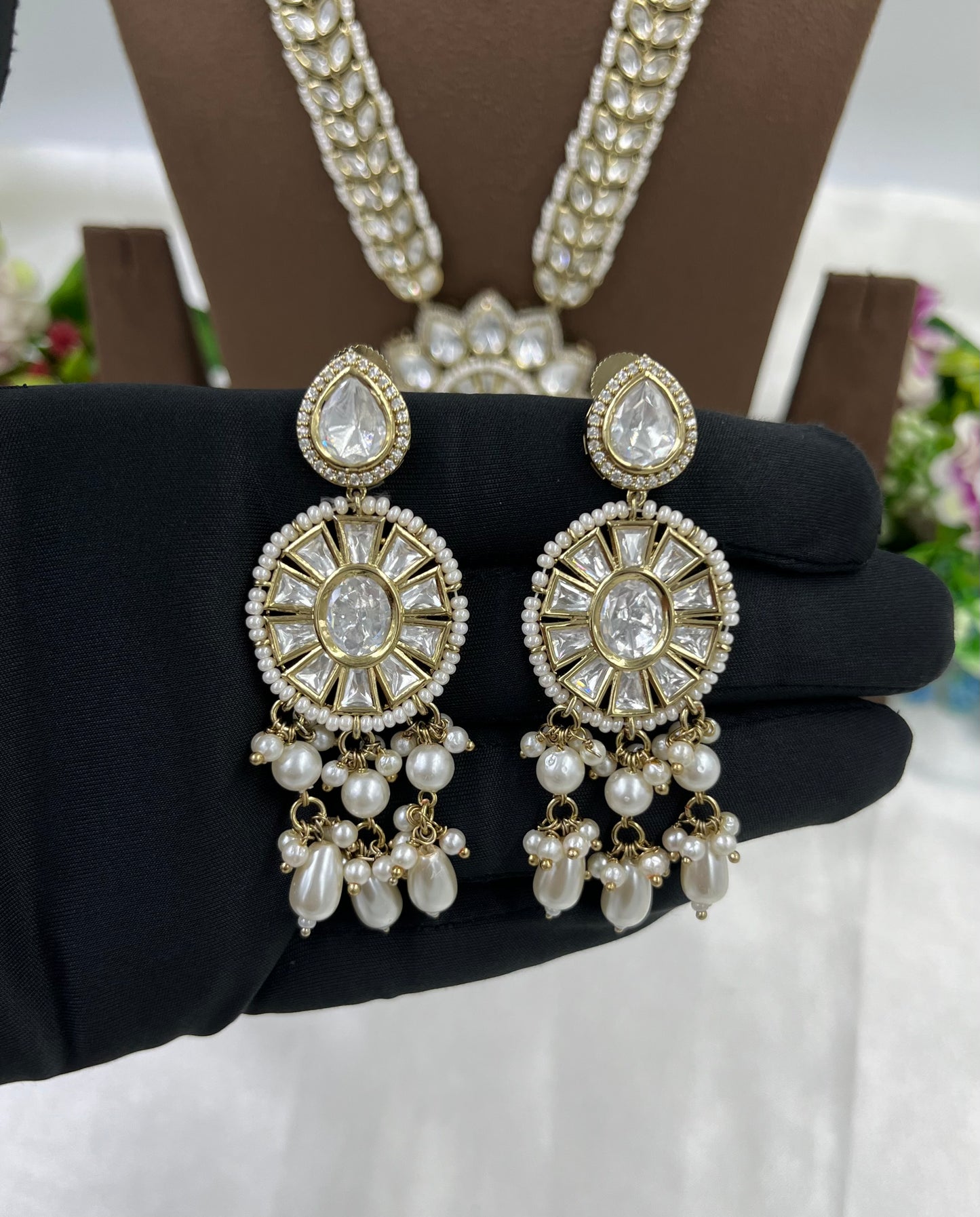 Meenakshi Premium Moissanite Kundan Necklace