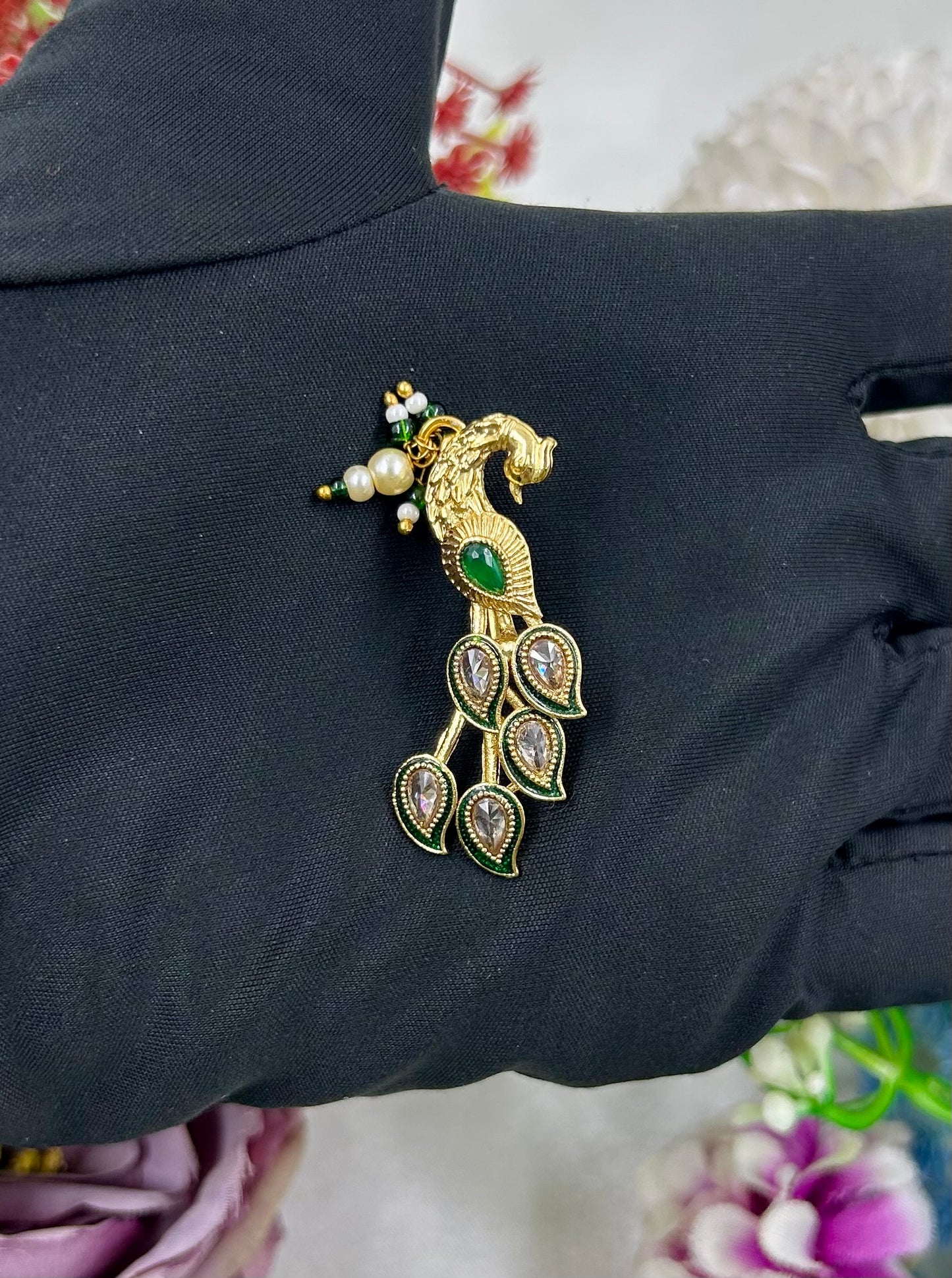 Prapti Peacock Design Nose Ring