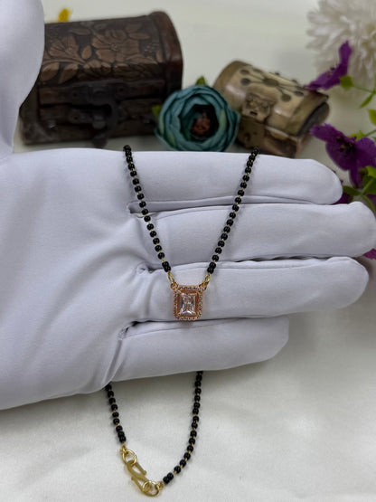 Square-Shaped Rose Gold Mangalsutra