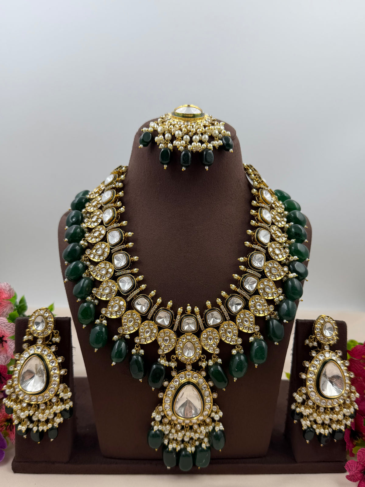 Kumudini Polki Kundan Necklace Set