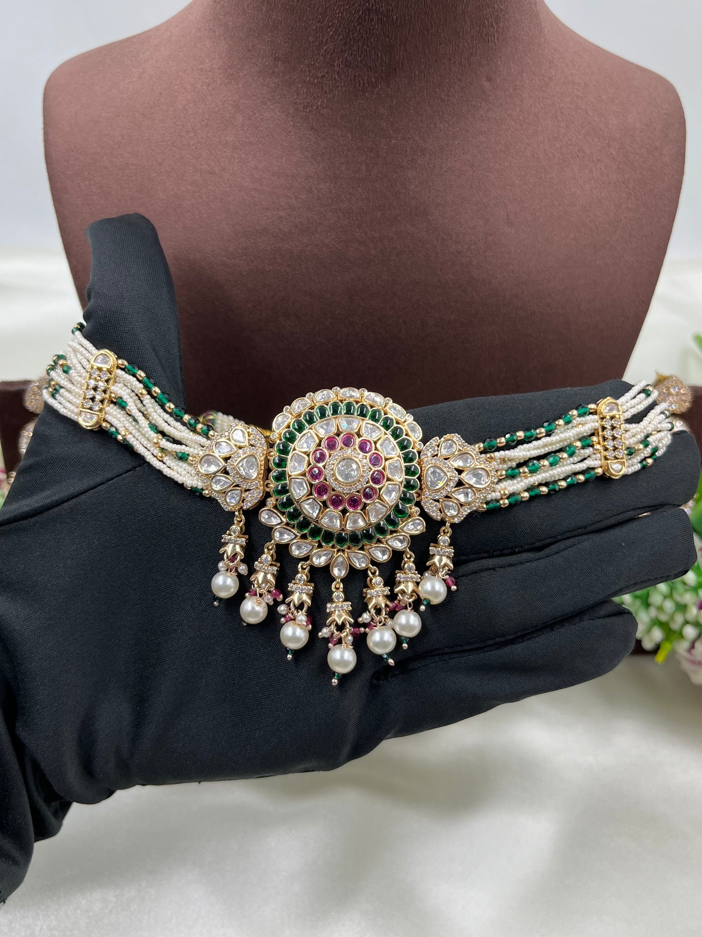 Meera Moissanite Choker Necklace