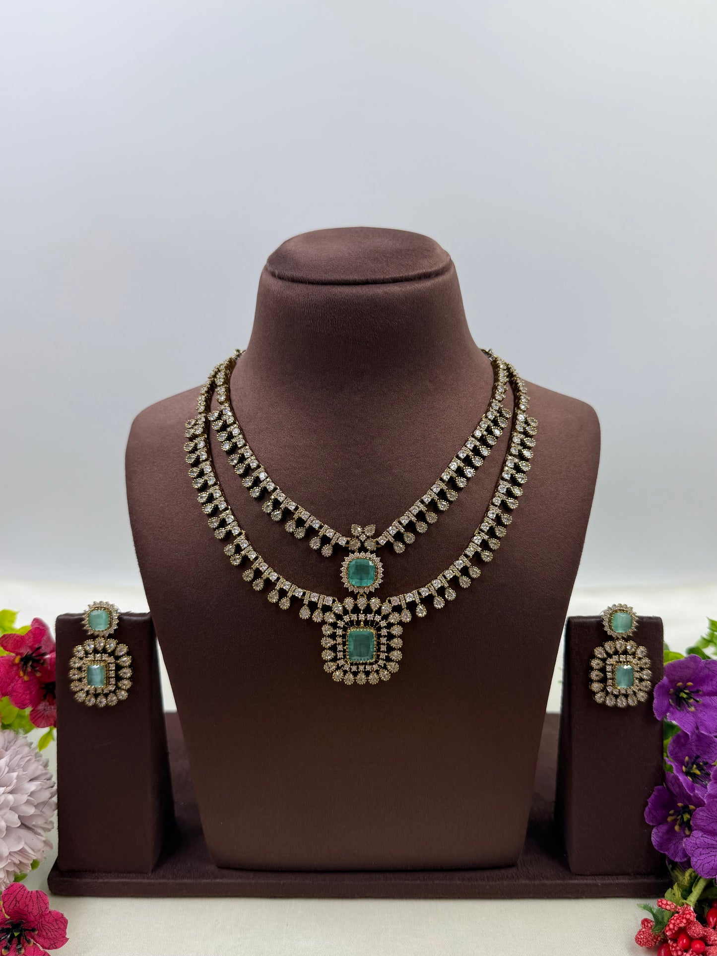 Anushka Victorian Premium Double Layer Necklace