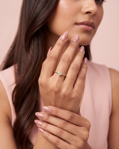 Sophia Anti-Tarnish Stainless Steel Ring (Adjustable)