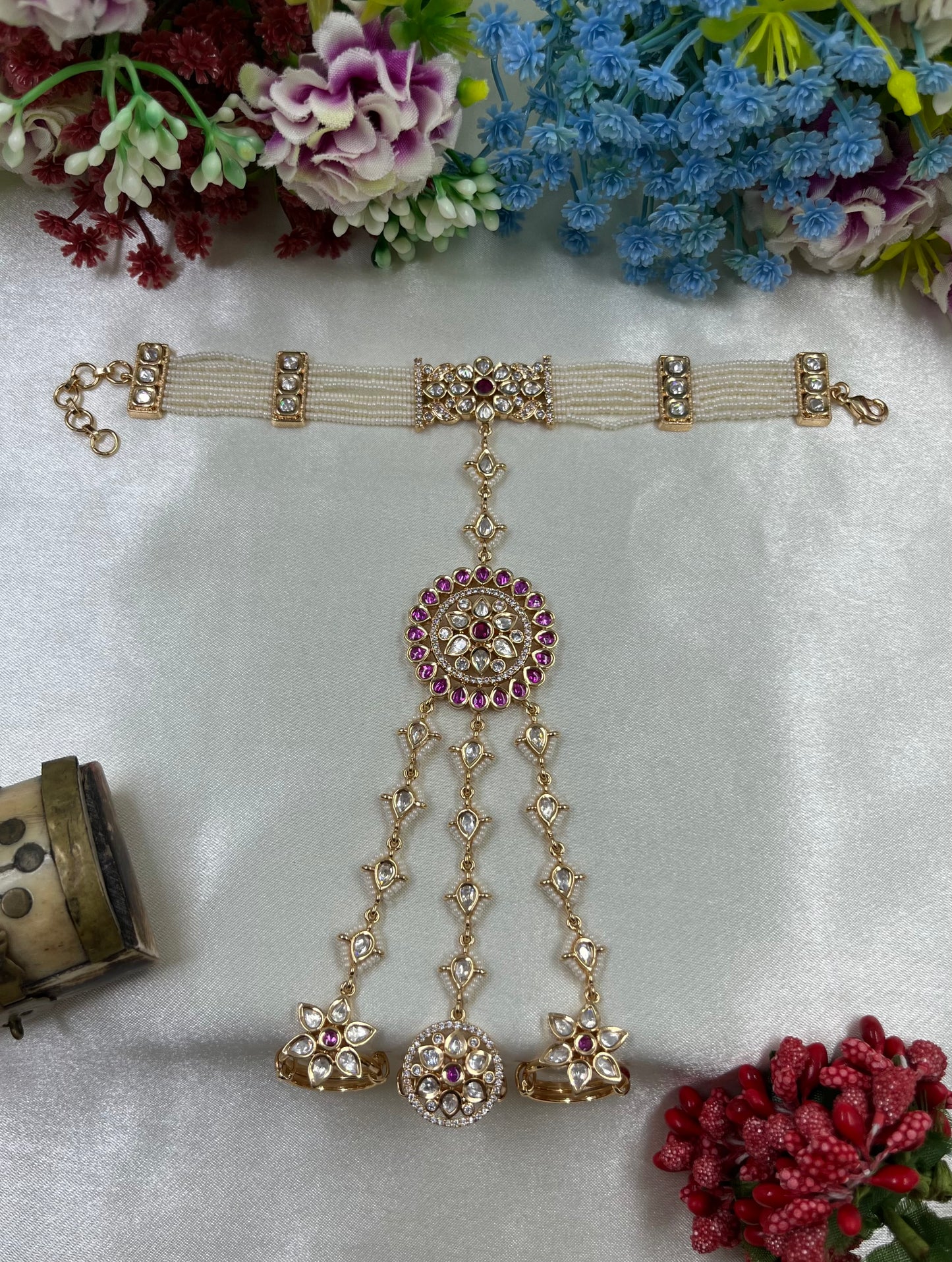 Sara Moissanite Premium Hath Panja (One pis)