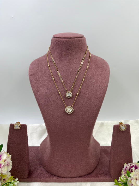 Divya Dual Pendant Necklace Set