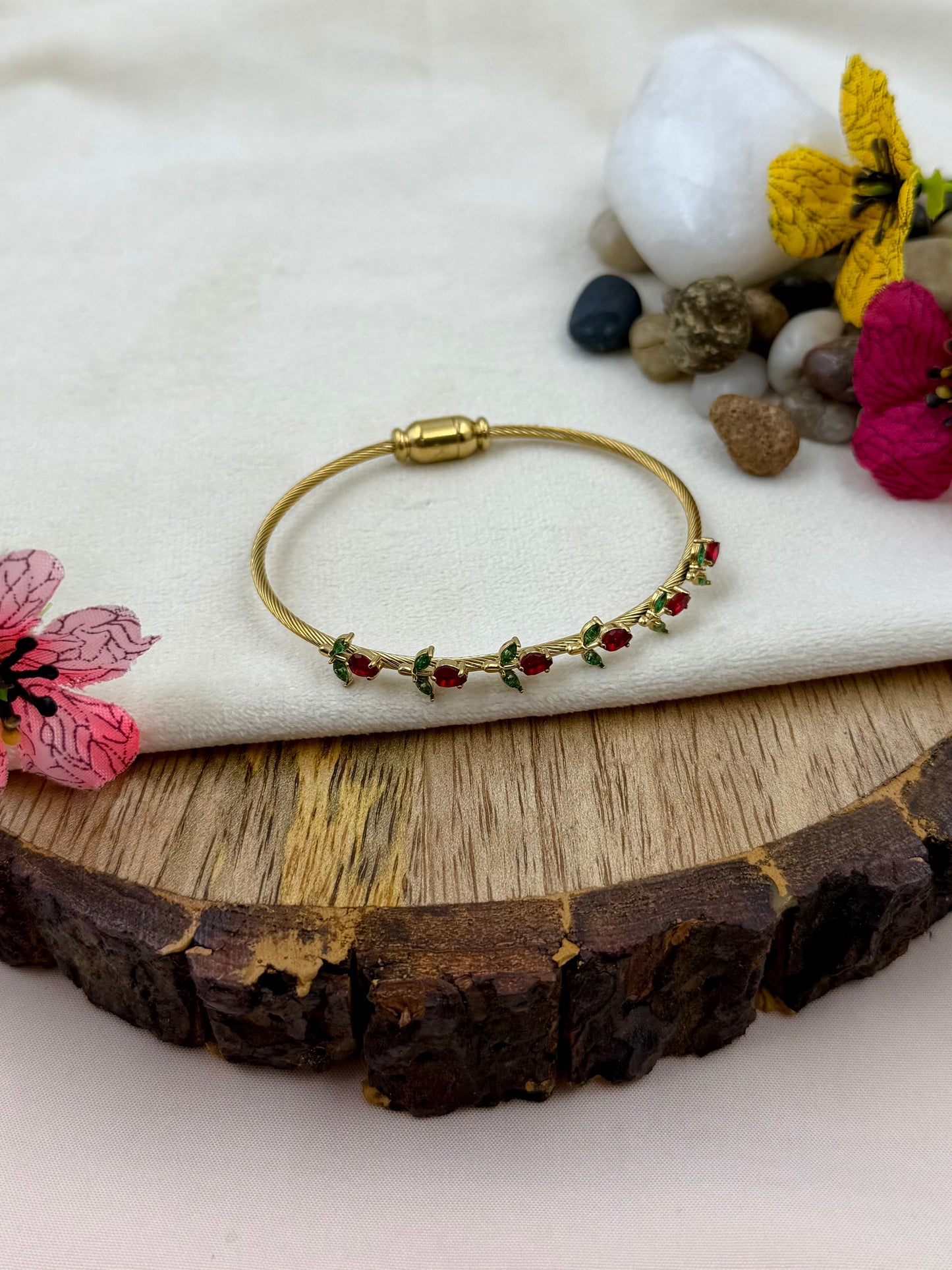 Aliya Crimson Bloom Bracelet