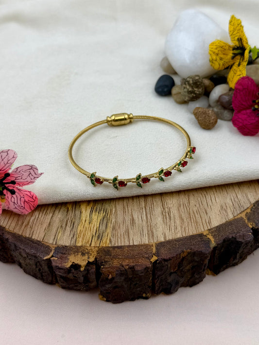 Aliya Crimson Bloom Bracelet