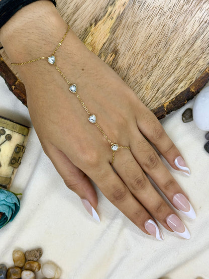 Teardrop Anti-Tarnish Stainless Steel Hand Chain (One Pis)