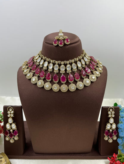 Avantika Moissanite Victorian Semi Bridal Set