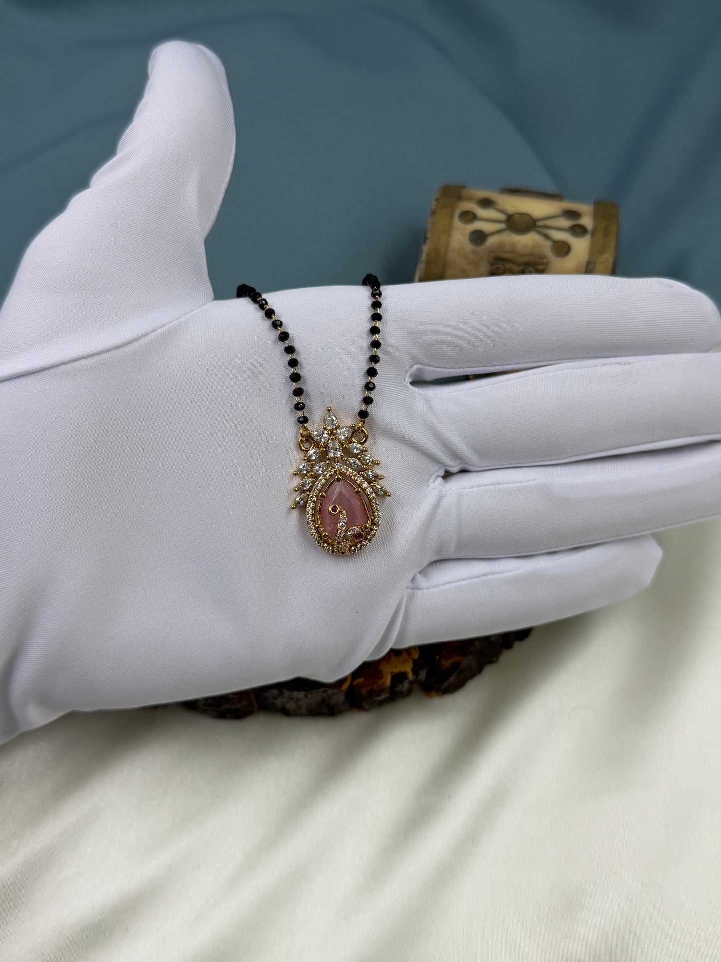 Peacock Design Victorian Mangalsutra