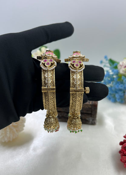 Addhi shree Heritage Jhumka Bangles (Openable)