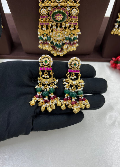 Sura Pachi Kundan Combo Set