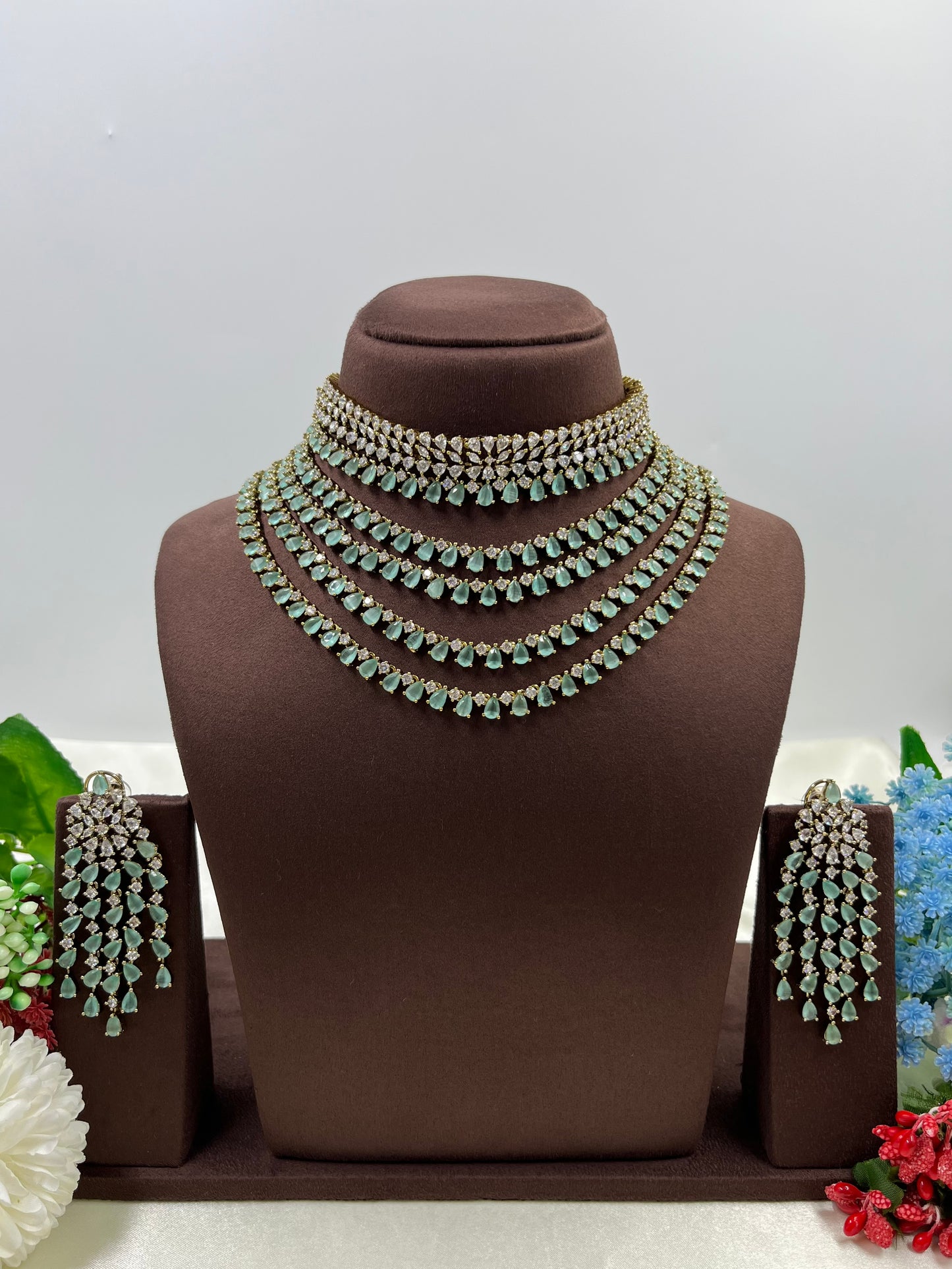 Suhani Victorian American Dimond Premium Necklace