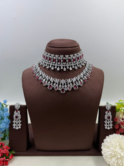 Priya American Diamond Premium Combo Set