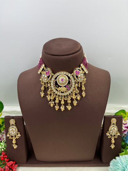 Pihu Antique Choker Necklace