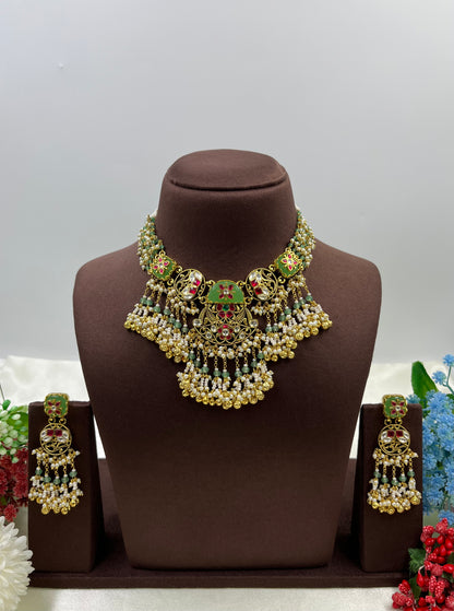 Aadhya Pachi Kundan Premium Necklace