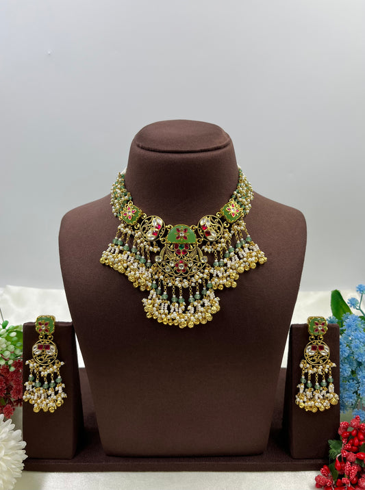 Aadhya Pachi Kundan Premium Necklace