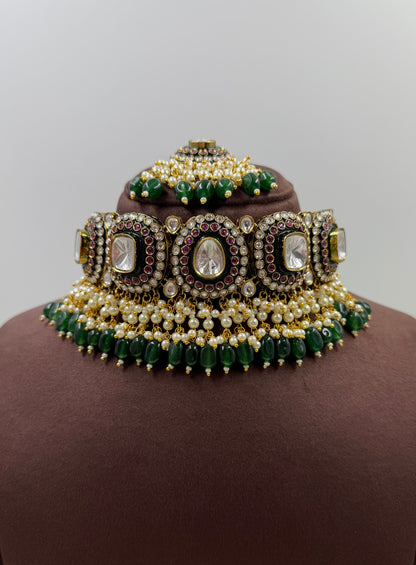 Sadhana Polki Kundan Choker Necklace Set