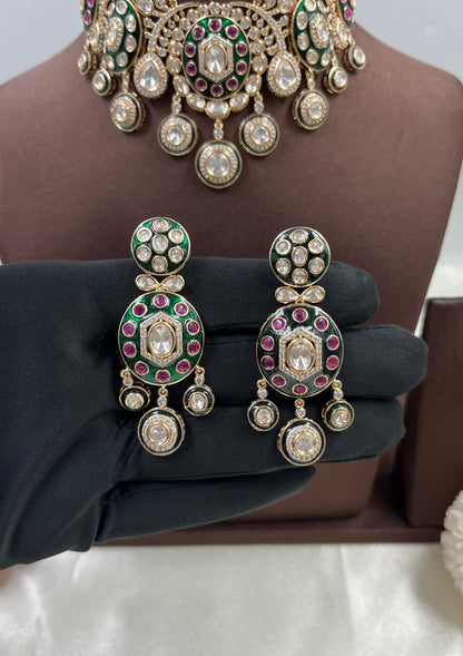 Eshani Moissanite Kundan Choker Necklace