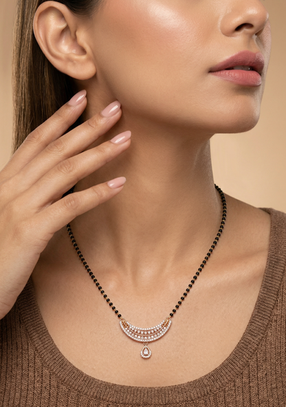 Teardrop Dangler Rose Gold Mangalsutra