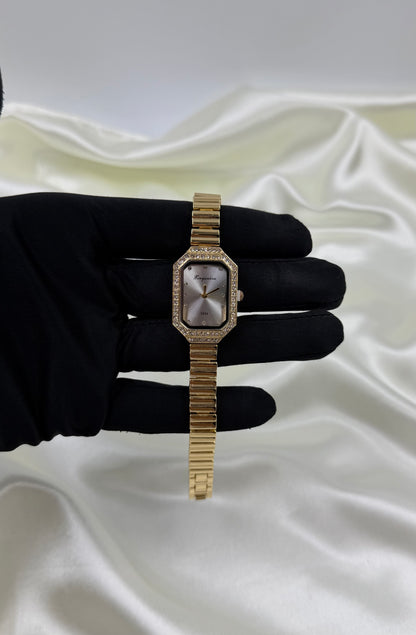 Vedanshi Gold Stainless Steel Watch (Adjustable)