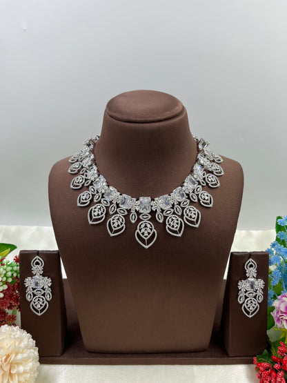 Hamsa American Diamond Necklace