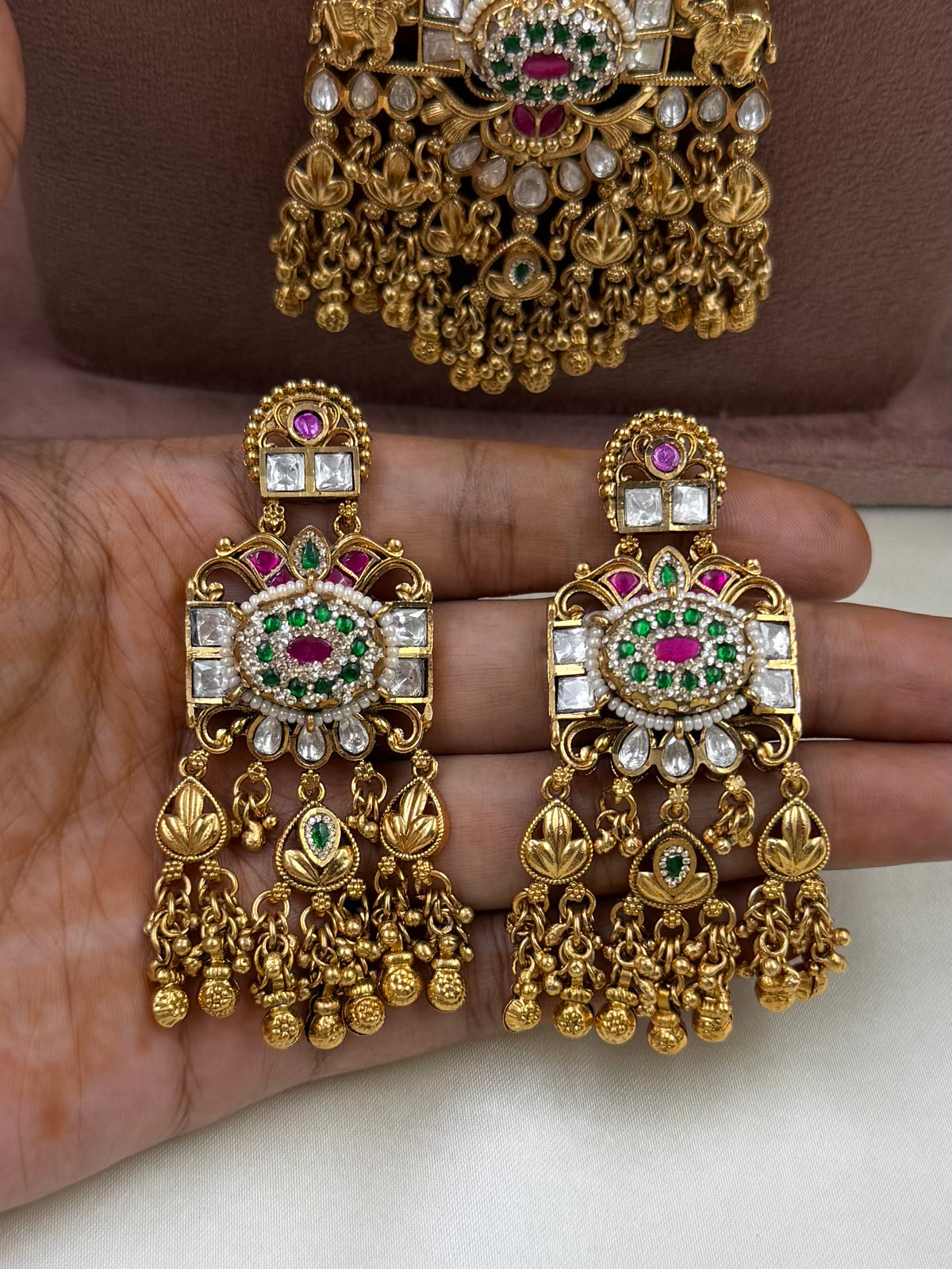Gopika Premium Heritage Chorski Combo Necklace Set