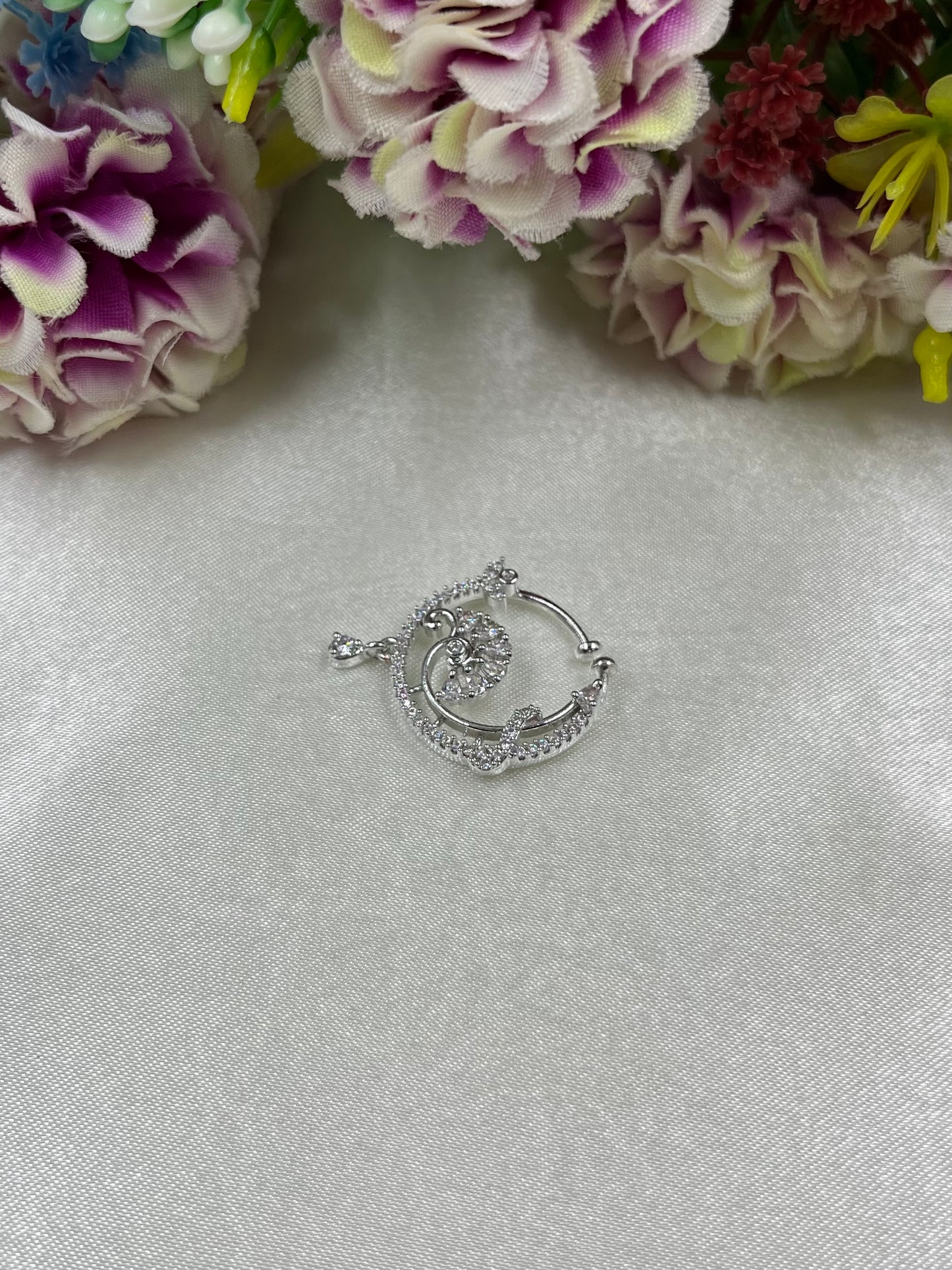 Isha American Diamond Nose Ring