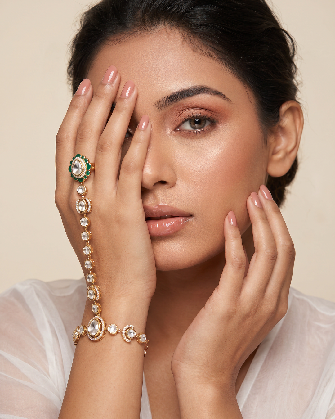 Heer Moissanite Hath Panja (One Pis)