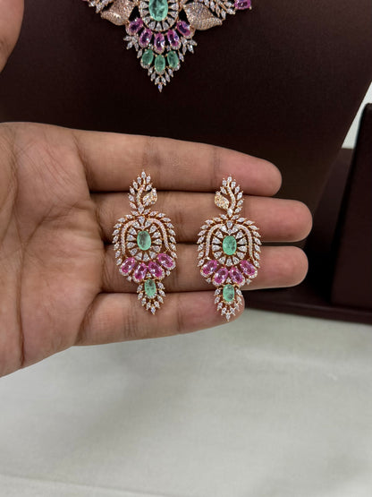 Elina American Diamond Necklace Set