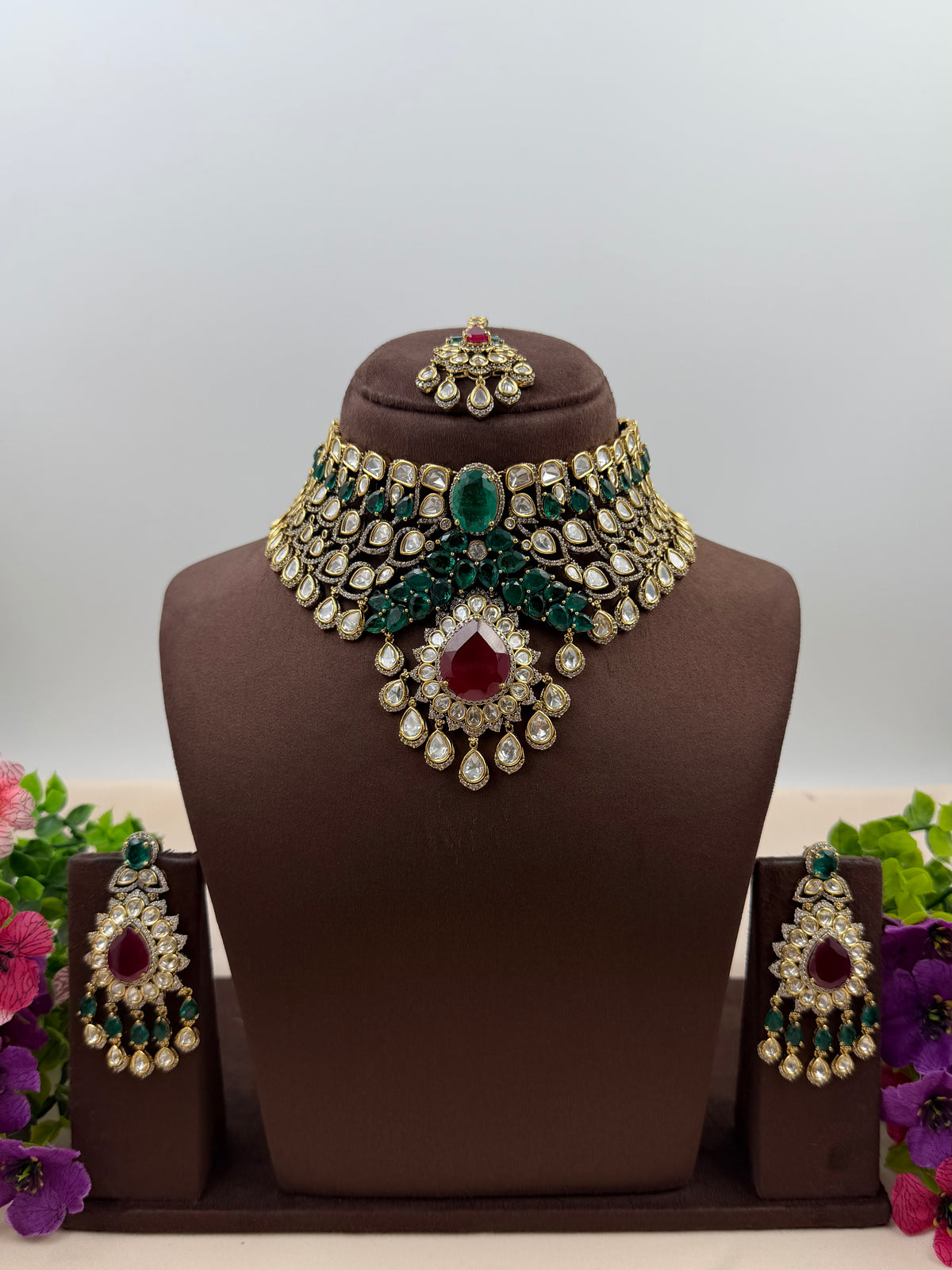 Deepa Premium Victorian Choker Necklace Set
