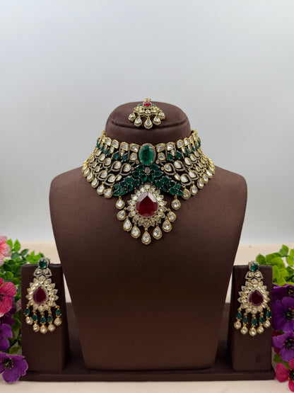 Deepa Premium Victorian Choker Necklace Set