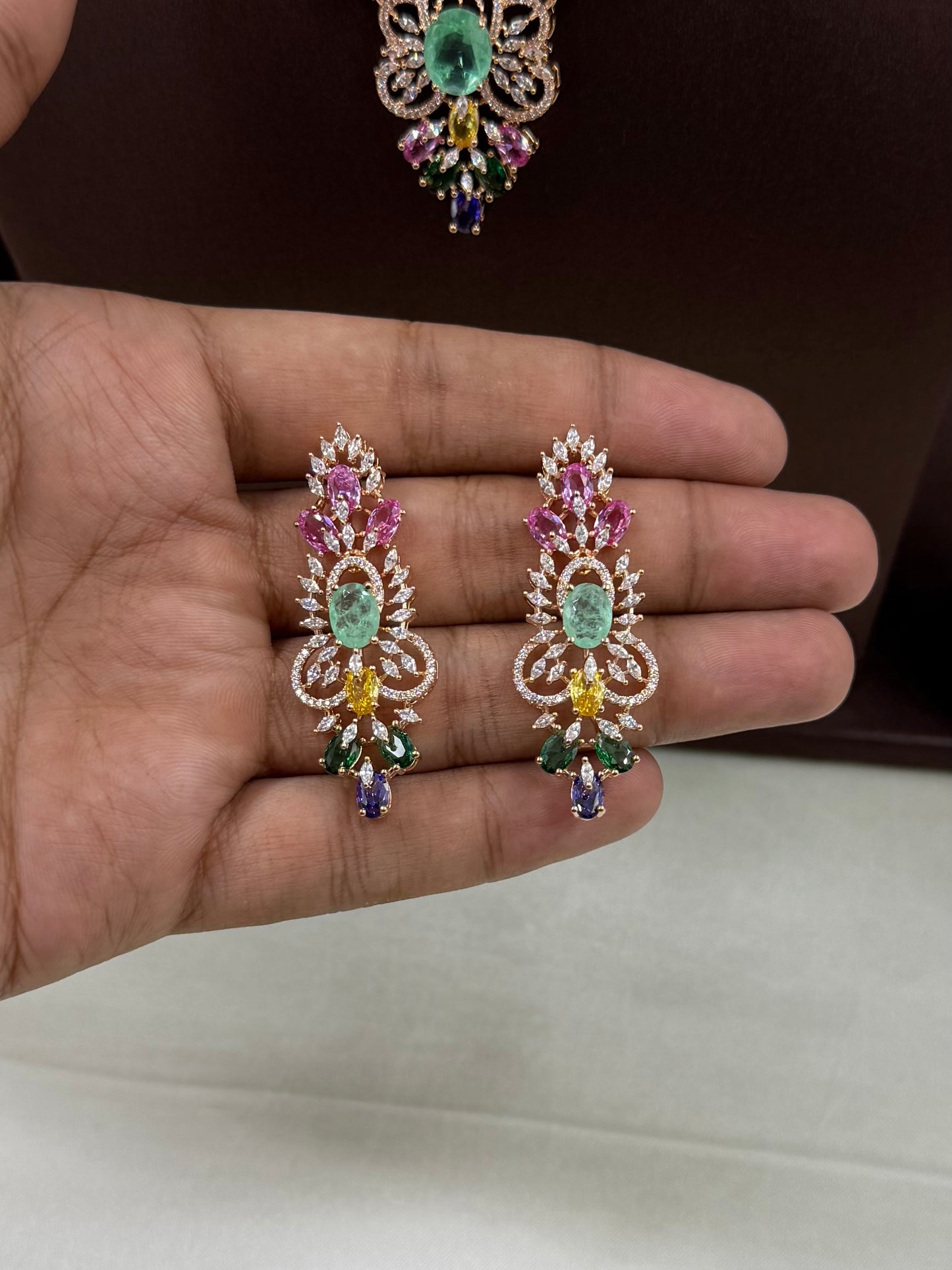 Cara American Diamond Necklace Set