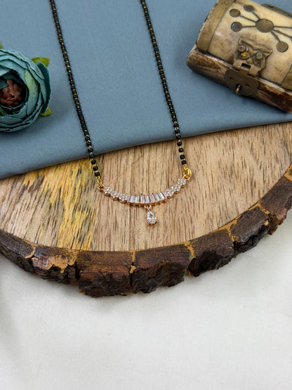 Baguette Diamond Rose Gold Mangalsutra