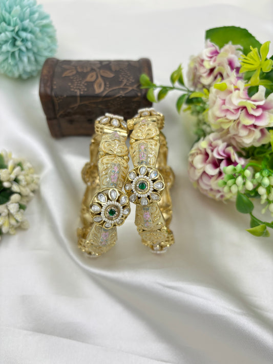 MINA KARI ANTIQUE GOLD PREMIUM BANGLES