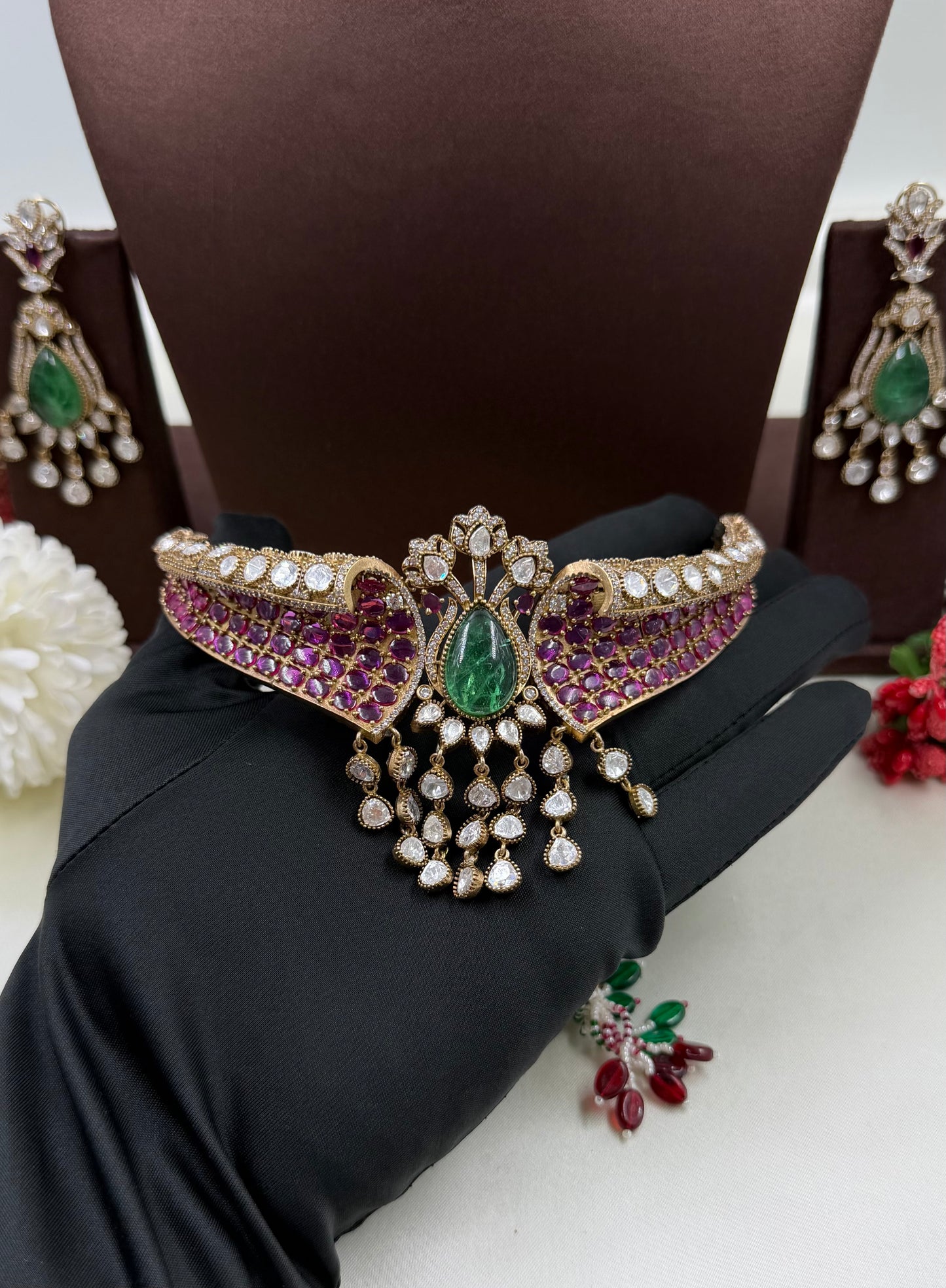 Sunita Jaipuri Kundan Choker Necklace Set