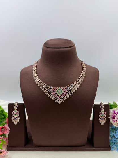 Nina American Diamond Necklace Set