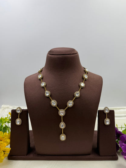 Meghana Victorian Delicate Drop Necklace