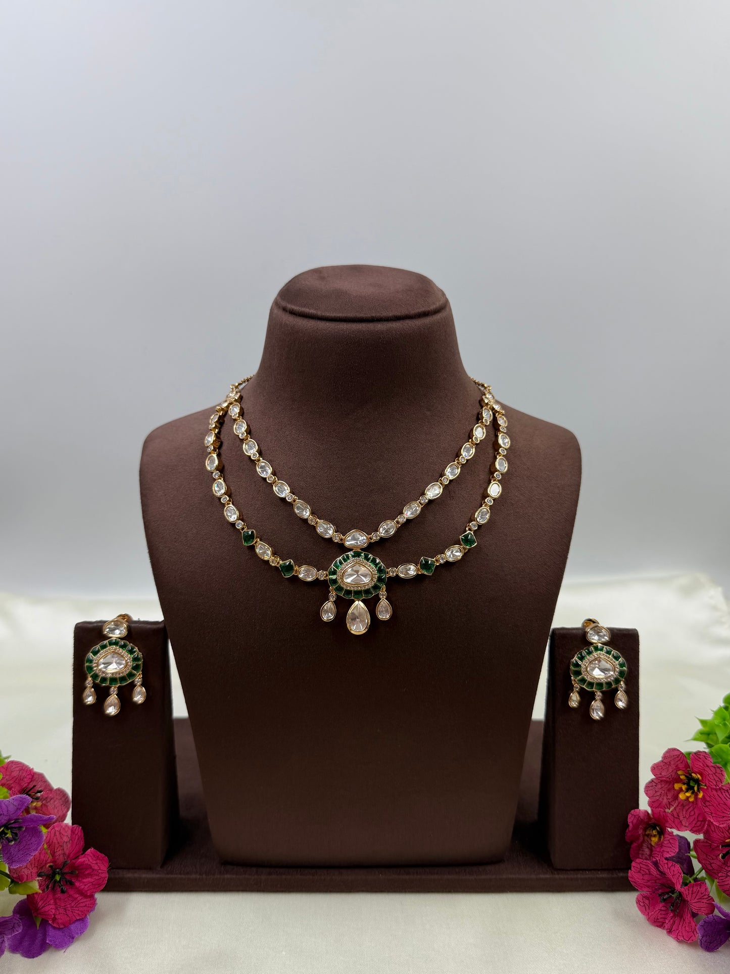 Ruhi Moissanite Double Layering Necklace