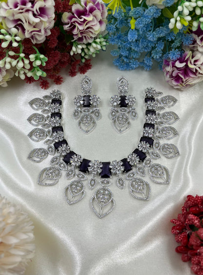 Hamsa American Diamond Necklace