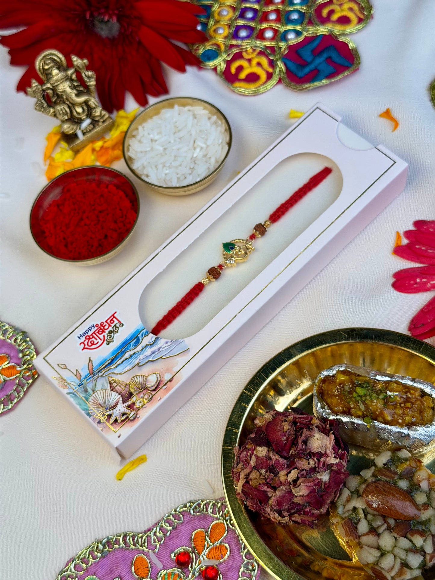Divine Ganpati Mor Pankh Rakhi