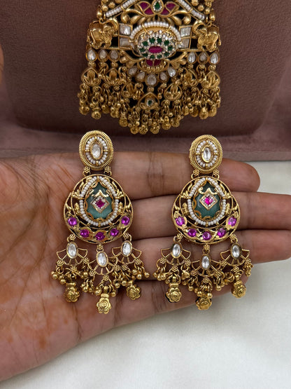 Gopika Premium Heritage Chorski Combo Necklace Set