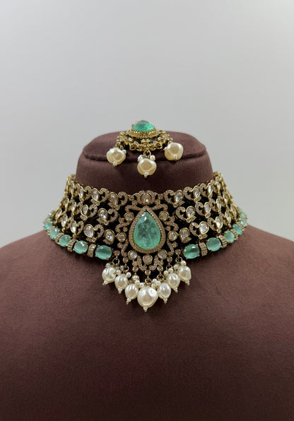 Tarini Victorian Premium Choker Necklace Set