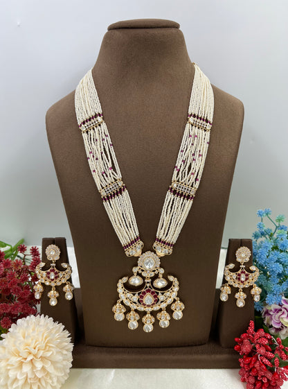 Sia Moissanite Kundan Long Necklace